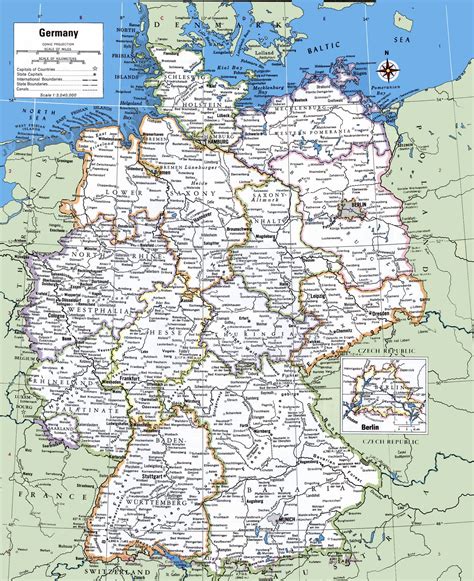 Map of Germany .